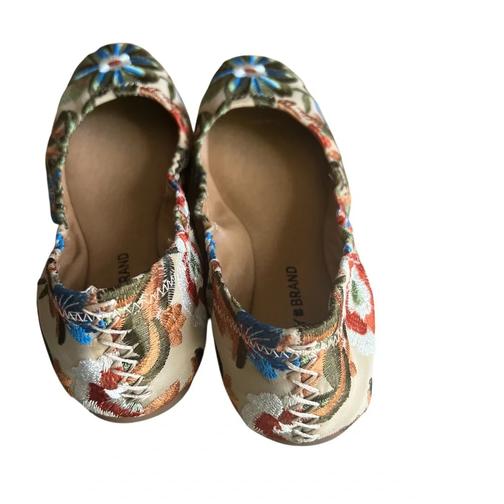Lucky Brand Floral Embroidered Multicolored Ballet Flats Size 9.5 m - Picture 7 of 7